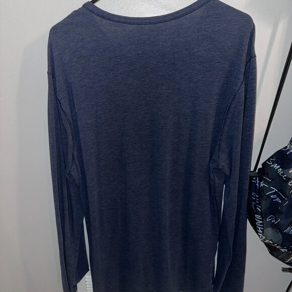 Lululemon 5 Year Basic T-Shirt Long Sleeve- Navy Blue - Men's Large - Picture 2 of 4